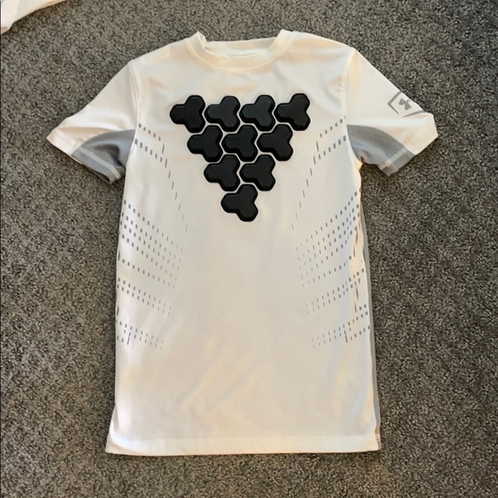 Under Armour youth chest guard white shirt